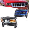 VLAND Motor VLAND Fari Full LED per Grand Cherokee WK2 2011 2012 2013, con display dinamico, lato conducente e passeggero - Nero