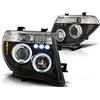NISSAN Fanali anteriori NISSAN NAVARA D40/PATHFINDER 05-10 ANGEL EYES NERO