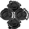 LALADEFIEE Clip Fermo Visiera Casco Moto 4 Pezzi Plastico Nero | Blocca Casco per Moto, Chiusura Clip per Visiera, Viti Casco, Fibbia per Casco Moto