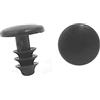 A ABSOPRO Automobile Clip 5mm Foro Dia Rivetti Fissaggio Plastica Nero(50Set)