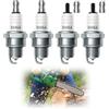 Trpoey Confezione da 4 candele di accensione BM6A (5921) Nichel, Chiave: 19,0 mm, Lunghezza filettatura: 9,5 mm /BM6A/5921