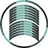 DualColorStampe Kit Adesivi Cerchi Bici ROAD - Decalcomanie Ruote MTB Corsa 26-27,5-28-29 Pollici - Completo per 2 Ruote - Design Geometrico Alta Resistenza B0231 (BIANCO, 27,5'' POLLICI)