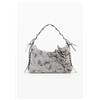 Desigual, Borsa Grande con Fiori, Poliuretano, Nero, U