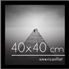 Americanflat Cornice 40x40 cm Nera - Cornice Quadrata in Legno MDF con Pannello Protettivo in Plastica e Ganci Integrati