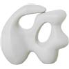 DRW Statuetta astratta in ceramica bianca 30 x 33,5 x 15,5 cm