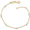 Engelsrufer Moonlight bracciale per donne oro placcato 925 Sterling argento zirconi bianchi lunghezza 16cm (6,30) + 2 cm (0.79)