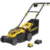 STANLEY V20 Cordless Brushless 34cm Walk-Behind Mower, include batteria Li-Ion 4Ah e caricatore 2A, 18V, SCMWP3401M1-QW