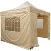 All Seasons Gazebos: Gazebo pop-up 2.5x2.5m completamente impermeabile con 4 pareti laterali Premium - Beige