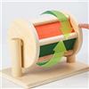 Peosaard Giocattolo per Bambini a Tamburo Rotante, Giocattolo per Bambini Arcobaleno Rotante Sicuro, filatore di Legno, Tamburo Leggero con Specchio Chiaro/8.2x5.1x6.1 in