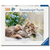 Ravensburger Puzzle 500 Pezzi Dolce Gattino - Puzzle Adulti +14 anni, 49 x 36 cm, Puzzle per Adulti Animali, Collezione Puppies, Idee Regalo