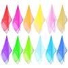 KOMUNJ Set di 12 panni da giocoleria quadrati, 12 panni colorati, 60 x 60 cm, in chiffon colorato, per l'asilo e le attività di festa, accessorio per la decorazione