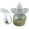 DLM Bomboniere DLM-A1491 Bomboniera Lampada a led cm 9x9x9 con icona a Cuore calice spighe vangelo e uva su fiore in Cristallo brillante completa di scatola utile per la Prima Comunione bambino bambina