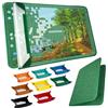 MOZOOSON Cartellina per puzzle pieghevole da 2000 pezzi, contenitore con 8 vassoi, coperchio trasparente, 105 x 80 cm