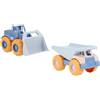 Monnëka Set Veicoli da Cantiere Bambini | Camion Ribaltabile + Escavatore da Spiaggia | Giocattoli Resistenti per Sabbia e Acqua | Sviluppa Motricità e Gioco Simbolico dai 6 Mesi | Blue