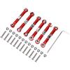 VBESTLIFE Vbest Life 6 Pezzi tiranti in Metallo tiranti Braccio Braccio Tirante Telecomando Auto Accessorio per Auto 1/18 A959 RC(Rosso)