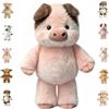 Generico Peluche Che Corre Adorabile Pupazzo Che Respira E Cammina, 45CM Simpatico Running Cow Peluches Mucche Gigant, Animale in Posizione di Corsa Per Uomini E Donne (Maialino B)
