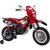 INJUSA Moto Elettrica Bambini 3 4 5 6 Anni Cross Thunder Max VX 12V Nera Rossa con Acceleratore Manubrio + Ruote in Plastica con Gattistrada Gommate + Rotelle Stabili + Design Sportivo Offroad | INJUSA