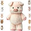 Generico Peluche Che Corre Adorabile Pupazzo Che Respira E Cammina, 45CM Simpatico Running Cow Peluches Mucche Gigant, Animale in Posizione di Corsa Per Uomini E Donne (Maialino A)