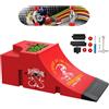 JurciCat Mini Skateboard Da Dita Fingerboard Set di Sccessori per Rampa con 1 e Fingerboard di Ricambio Ultimate Sport Training Requisiten (C)