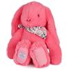 Doudou et Compagnie - Doudou Coniglio Fileurette Corallo, 35 cm - Doudou Baby Soffice a Bandana Fiorito - Idea Regalo Nascita Ragazza Ragazzo - Compagno Sonno Morbido - Lavabile in Lavatrice - DC4596
