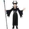 Boland - Costume da bambina Evil Queen, set con cappuccio, abito e corsetto, costume da diavoletta per Halloween, Carnevale e feste a tema