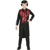 FIESTAS GUIRCA Costume da Vampiro Elegante Nero e Rosso per Bambini 7-9 Anni