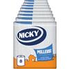 Nicky Milleusi Forte, 8 Rotoli di Carta Multiuso a 3 Veli | 180 Resistenti Fogli, Per le Pulizie Più Difficili, Lunghezza Extra e Infinita Versatilità, Carta 100% Certificata FSC