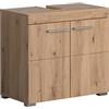 trendteam smart living - Mobiletto da bagno Amanda, 60 x 56 x 34 cm, in rovere con ampio spazio