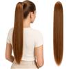 CAISHA 60cm Coda Capelli Stella Con Pinza Per Donna Lungo Extensions Finta Liscio Marrone Medio H615