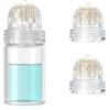 Lazzybeauty Hydra Needle 20 Derma Stamp Microneedling Pin Lunghezza 0,5 mm, flacone applicatore per siero riutilizzabile con extra 2 testine sostituite, per la cura della pelle anti-invecchiamento e stimolazione