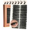 EMEDA Ciuffetti di ciglia | Effetto 3D 8-16mm mix | Extension ciglia singole 60D | Look naturale e Fluffy 60P DIY Lash extensions Set (60D)