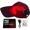 Generic Cappello a luce rossa per la ricrescita dei capelli, dispositivo lenitivo a LED 450 nm/660 nm, con luce rossa, per uso quotidiano del cuoio capelluto, libero, donne e uomini, casa e viaggi