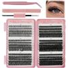 WaxYxaW Set di 570 extension per ciglia, per principianti e professionisti, contiene ciglia 30D 40D 50D 60D 80D 100D, con doppio applicatore e pinza ciglia, per look naturale o drammatico