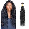Weeybay Curly Wave Human Hair Bundles Capelli Veri Tessitura Natural Black #1B Color Capelli Naturali Umani Donna Human Hair Single Extensions Double Weft Weave 50g/Piece 12 Inch