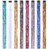 Tweruna Extension per capelli con clip da 50 cm, resistenti al calore, per feste, cosplay, Halloween, decorazione a coda di cavallo, 8 colori