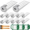 BUCOMTU Kit 12 Sacchetti in Microfibra compatibile per Folletto Compatibili Vk7s Vk7 + 3 Filtri Hepa+2 spazzole,Sacchetti Folletto Compatibili VK7S,per Kobold VK7 Filtro Sacchi Accessori