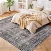 LuxFocus Tappeto lavabile per soggiorno, 160 x 230 cm, antiscivolo, per camera da letto, grande, morbido, vintage, tappeto tradizionale orientale, stampato, per soggiorno, camera da letto, cucina