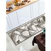 GBiancheria Tappeto Passatoia Universo Fango by Suardi - Design Moderno Geometrico - Lavabile in Lavatrice - Fondo Antiscivolo - Made in Italy - Collezione Velour (55x140 cm)