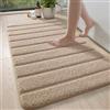 DEXI Tappeto Bagno 60 x 110 cm, Tappetino Antiscivolo, Soffice Tappeti in Microfibra, Assorbente, Lavabile in Lavatrice, Kaki