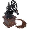 Natudeco Macinacaffè manuale Mulino caffè manovella ghisa antica con regolazioni macinazione e cassetto cattura Mulino caffè stampa francese classico Macinacaffè manovella manuale
