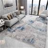 Fenisonavy Tappeto Salotto Moderno Pelo Corto Tappeti Moderni Soggiorno Tappeti Camera da Letto Tappeti Salotto Grandi Dimesnioni Motivo Astratto Vintage (200 x 250 cm, Lago Blu/Grigio/Beige)
