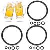 Beufee Guarnizione per barilotto da 15 pezzi, O-ring di tenuta per fusti in silicone, O-ring per coperchio per barilotto di birra per birra fatta in casa per uso alimentare, Set di ricambio per tubo a goccia