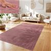 Paco Home Tappeto Salotto e Camera da Letto Moderno a Pelo Corto - Morbido, Lavabile, Antiscivolo, in Finta Pelliccia, Dimensione:160x220 cm, Colore:Viola Rosa