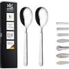 GEHRING SOLINGEN| Gehring Set di 2 cucchiai da portata, in acciaio inox, 18/10 | Made in Germany