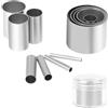 salbsever Set di 12 frese circolari per foratura, foratura, set di taglierine per argilla polimerica, in acciaio inox, rotonde, per artigianato, dentatura, ceramica, punteggiatura