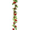 BRN GHIRLANDA BRN CON FIORI ROSSI