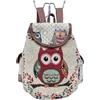 Wasise Borsa con gufo, zaino da donna, stile bohémien, borsa a tracolla in stile etnico con gufi jacquard, per shopping, lavoro, vita quotidiana, studio, per amici, colleghi, migliori amici, regali di