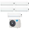 MIDEA CONDIZIONATORE MIDEA PENTA SPLIT EVOLUTION 9000+9000+9000+9000+9000 BTU INVERTER WIFI M5OE-42HFN8-Q A++
