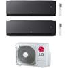 LG CONDIZIONATORE LG DUAL SPLIT ARTCOOL BLACK AI AIR 9000+9000 BTU WIFI INVERTER MU2R15.U18 A+++