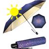 Knirps Ombrello tascabile Slim Duomatic con apertura automatica, Metallics - Gold Heatshield - Protezione UV e calore, 90 cm